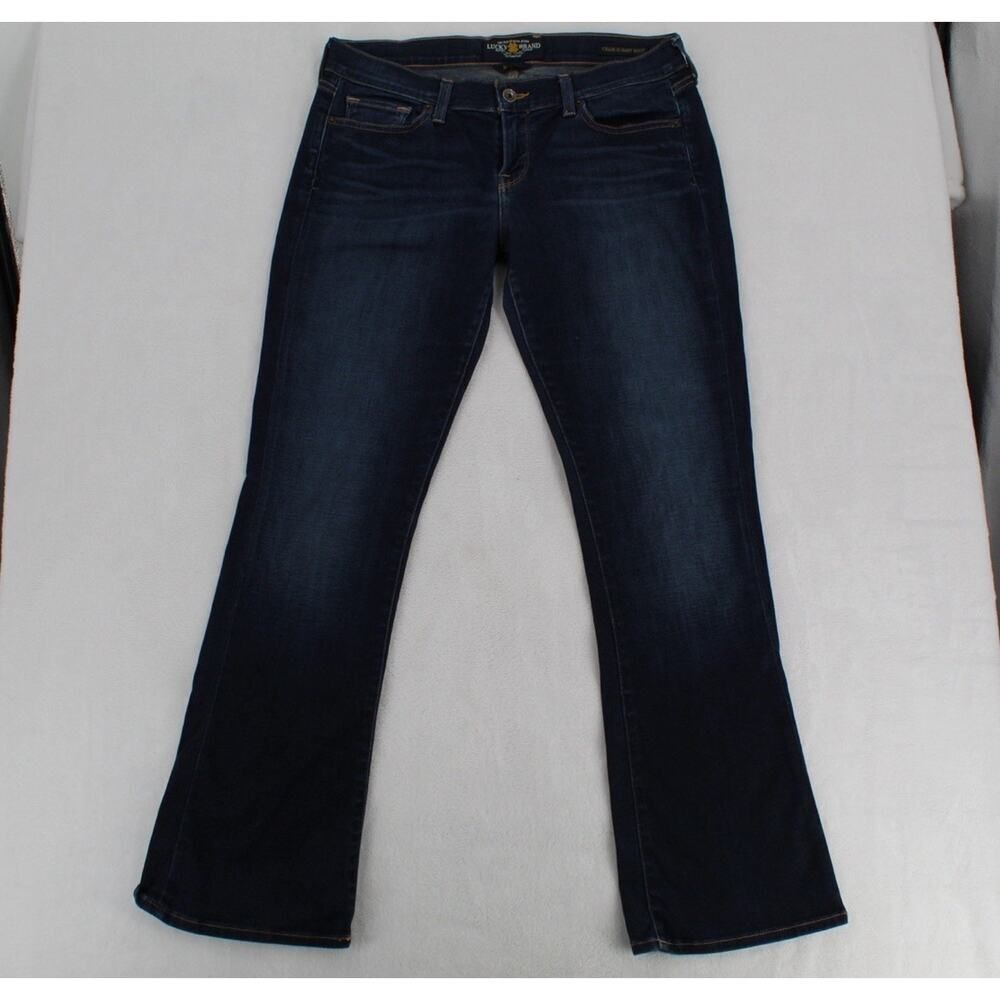 Lucky Brand Charlie Baby Boot Jeans Regular Dark Wash Denim Y2K 90s 18 EUC